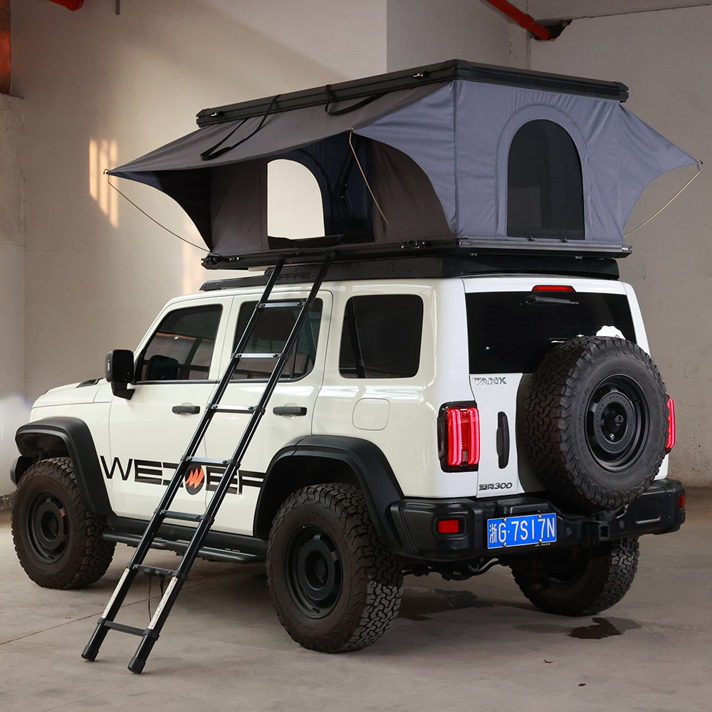 Tienda de Techo para 2-3 Personas con Carcasa Rígida de Aluminio y Lona Impermeable