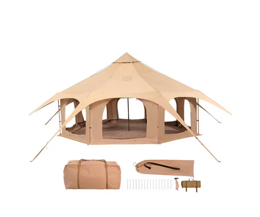 Tienda de campaña para 4 estaciones con ventilación para acampar.