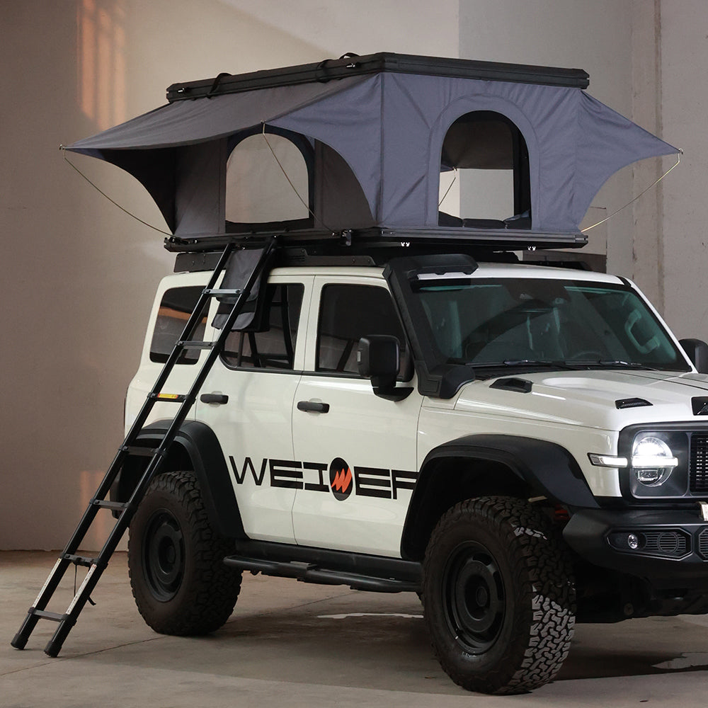 Tienda de Techo para 2-3 Personas con Carcasa Rígida de Aluminio y Lona Impermeable