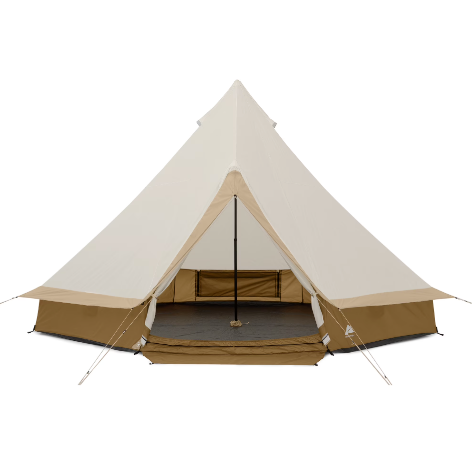 Tienda de campaña tipo Glamping Ozark Trail de 4,5 x 4,5 m para 8 personas con luces de cadena